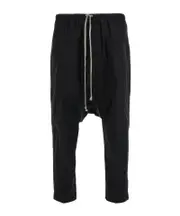 Rick Owens Drawstring Cropped Pants IT54 Black