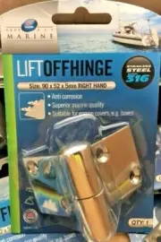 Zenith Easy-Fit Marine Lift Off/Separating/Take Apart Hinge 316 Stainless Steel