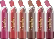 Dia-mond Shimmer Lipstick - Lip Gloss Glitter Lipstick | Glitters Lip Gloss, Shimmer Lipstick,Waterproof Lip Stain Tint, Set 6 Moisturizing Lipstick, Long-Lasting Lip Color For Travel Dance Party