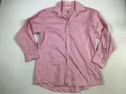 Mens Van Heusen Pink Cotton Blend Button Down Shirt Size 16.5 32/33 NEW