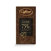 在飛比找家樂福線上購物網優惠-義大利Caffarel 75%黑巧克力片 80g