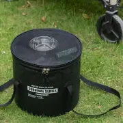 HG Cloth Folding Bucket W/Mesh Pouch Portable Draining Basket Water Container