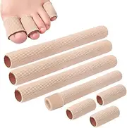 5 Pcs Toe Tubes, Toe Cushion Tube Soft Gel Corn Pads Protectors Relieve for Corns, Blisters, Calluses, Toes and Fingers Separators Protectors for Men and Women Toe Health