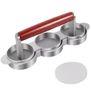 Burger Press with 100 Patty Papers Aluminum Alloy Hamburger Press Patty MakerⓀ☮