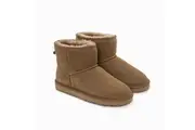 Ugg Boots Genuine Australian Sheepskin Unisex Mini Classic Suede (Olive) Slippers