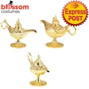 N918 Genie Wish Lamp Gold Arabian Aladdin Alibaba Sultan Costume Prop Accessory