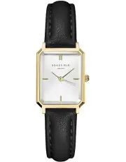 [Rosefield] The Octagon XS Leather Watch in Black