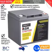 Giantz AGM Battery 12V 60Ah Deep Cycle Box Portable Solar Sealed Camping Caravan
