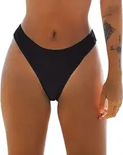 [CUPSHE] Women's Bikini Bottom High Cut Mid Waist Cheeky Bathing Suit