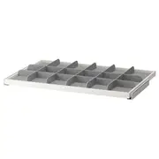 KOMPLEMENT pull-out tray with divider, white/light grey, 100x58 cm