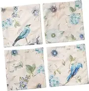 COOPHYA 4pcs Hand-Painted Flower Bird Pillowcase Set Stylish Home Pillow Covers Comfortable and Elegant Bedding