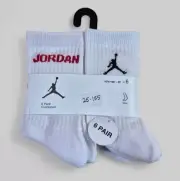 NIKE JORDAN Boys Socks Crew Jumpman Basketball Everyday 6 Pair Shoe Size 10C-3Y