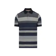 [Paul Smith] Paul Smith-Greyish Green Cotton Stripe Polo Shirt-Uomo S STAND