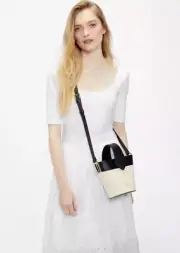 Ted Baker Women's Short Sleeve Hayzel Square Neck White Bodysuit Size 2