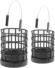 BESPORTBLE 2Pcs Fishing Bait Cage Durable Lure Feeder Basket Compact Fishing Supplies for Bait
