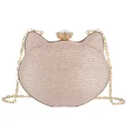 Women Evening Bag Acrylic Clutch Purse Shell Shape Shoulder Cross 08134 Gold