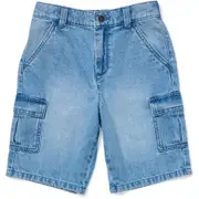 The 1964 Denim Company Boys Cargo Shorts - Light Wash