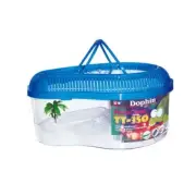Dophin 1.5Gal Plastic Turtle/Tortoise Reptile Carrier Tank with Lid