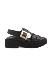Roger Vivier Viv Rangers Buckled Sandals 36,37,38,39,40 Black