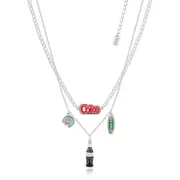 Coca Cola Couture Kingdom - Coke Double Layer Ice Cold Necklace White Gold