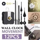 12pcs Quartz Clock Movement Mechanism DIY Repair Parts Hour/minute/second Hands