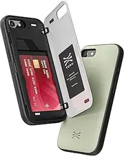 TORU CX Hybrid for iPhone SE (2022) / SE (2020) / iPhone 8 / iPhone 7 Wallet Case | Dual Layer Slim Protective Hard Cover with Hidden 2-Credit Card Slot Holder - Green