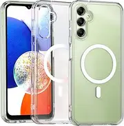 ZYIMOU for Samsung Galaxy A14 / A14 5G Case Compatible with MagSafe, Transparent Mobile Phone Case Magnetic for Samsung Galaxy A14 / A14 5G Camera Protection Back Thin Shockproof Protective Case