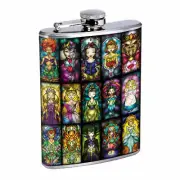 Stainglass Collage Em1 Flask 8oz Stainless Steel Hip Drinking Whiskey