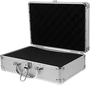 HOMSFOU Aluminum Alloy Briefcase with Hard Shell Exterior Impact Absorbing Interior Secure Storage for Instruments Tools Cameras and Cosmetics Compact Design for Travel
