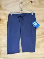 Columbia Anytime Outdoor Long Shorts Womens Sz 2 Navy Blue NEW NWT