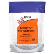 NOW Foods, Single 0 Veg Capsules, Approx. 300 Empty Veg Capsules, 1.02 oz (29 g)