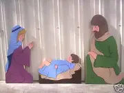 NATIVITY ~ 2/3 Life-Size~Main 3pcs Yard Art
