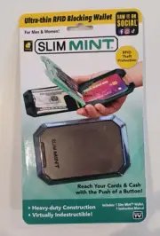 Slim Mint Ultra Thin RFID Blocking Wallet AS SEEN ON TV ID Theft Protection New
