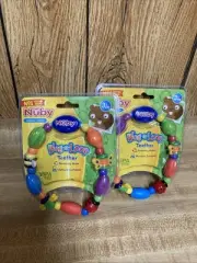 2 Pack Nuby Bug-a-Loop Soothing Teether Nubs BPA Free 3+months Development New
