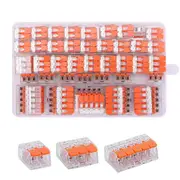 75Pcs 221 Electrical Connector Wire Block Clamp Terminal Cable 2/3/5Way Reusable