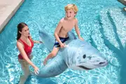 Bestway 1.83m x 1.02m Realistic Shark Pool Float, Inflatable Rubber Ride on for Kids
