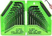 SWANLAKE 32PCS Hex Key Set, Allen Wrench Set Inch/Metric MM(0.7mm-10mm) SAE(0.028"-3/8)