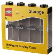 LEGO 4065 Mini Figure Display Case Black (Fits 8 Mini Figures) - 4 Knobs - New