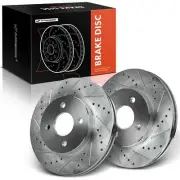 2Pcs Drilled Brake Rotor Front Side for Chevy Cobalt 05-10 Pontiac G5 Saturn Ion (for: Chevrolet)