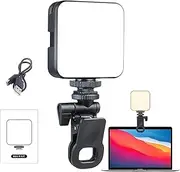 Rechargeable Selfie Light | Mobile Phone Fill Light | Led Camera Lights High Power Clip Fill Video Light with Adjustable 180° Base 2 Light Modes for Video