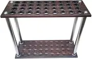 36 Holes Stand Pool Cues Racks - Billiard Stick Holder, Dark Wood Grain, Snooker Ball Cue Stand