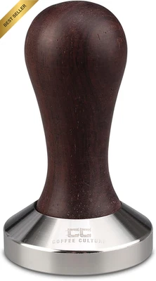 Size: 58Mm Ebony Wood Coffee Tamper, Brown, CC-TAMP02