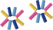 TEHAUX 2sets Safety First: Foam Writing Aid Grip for Pen Pen Cover Sectional Sleeve Assorted 10pcs*2