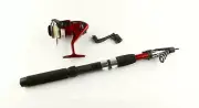 *Telescopic Fishing Rod and Reel Combos Extends From 15" to 6'
