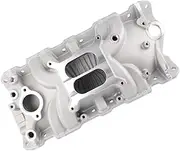 Small Block Intake Manifold Silver Aluminum Compatible With 283 305 327 350 400 1955-1986 Dual Plane SB SBC Air Intake System Parts