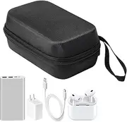 Electronic Organizer Bag Small | Waterproof Electronic Portable Storage Bag for Cord - with Handle Hard Shell Zipper Power Bank Storage Case