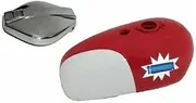 Compatible With Bsa SPITFIRE HORNET 2 GALLON RED WHITE PAINT FUEL TANK + CAP