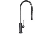 Artusi Gooseneck Pullout Kitchen Mixer Tap Matt Black ASM201B