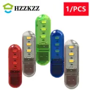 LED Mini USB Night Light Portable U Disk Lamp 3LEDs Reading Lamps Colorful Mini