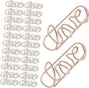 TOGEVAL 50pcs Mini Metal Paper Clips Multi-use Office Document Clips for DIY Bookmarks Cards